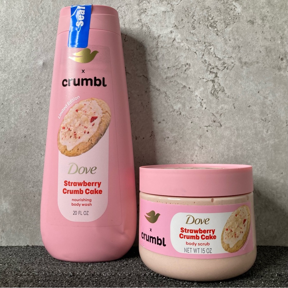 Dove x Crumbl Limited Edition Strawberry Crumb Cake Duo Set